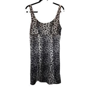 The Limited Vintage Y2K Sleeveless Silk Animal Print Dress - size 8